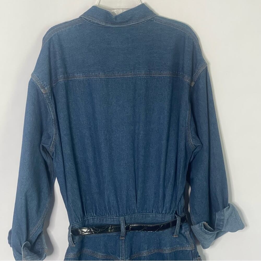 Vintage 90s denim maxi romper dress women’s Size 10 western equestrian bohemian - Picture 10 of 16